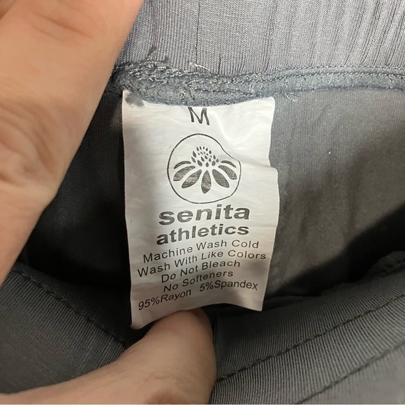 Senita athletics criss cross‎ tie leggings ballet leggings size medium gray - Picture 6 of 8